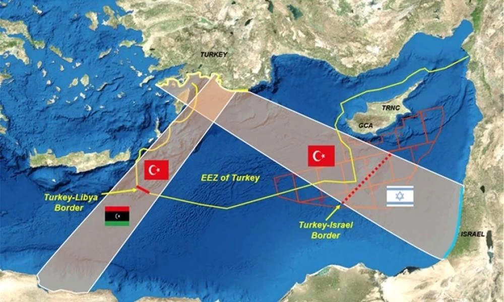 Η Τουρκία εξαφανίζει Ρόδο-Κύπρο και θέλει ΑΟΖ με το Ισραήλ